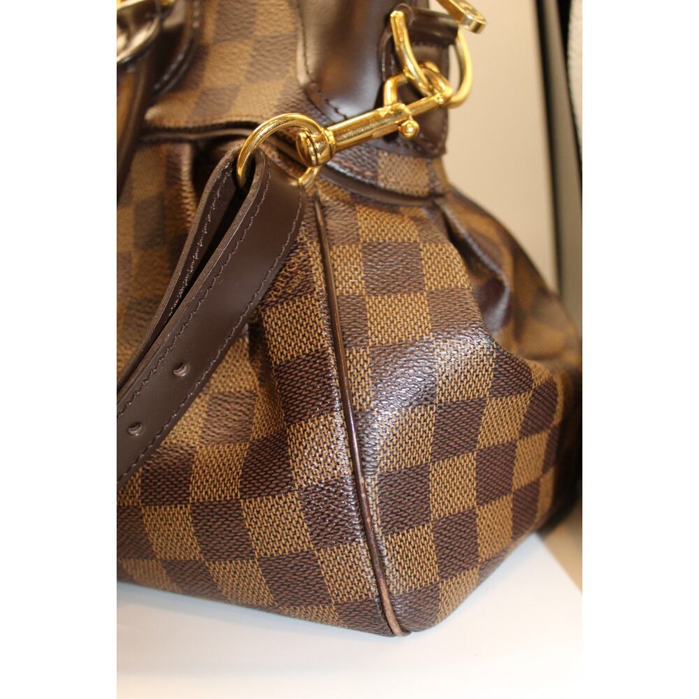 Louis Vuitton Trevi PM Damier Ebene Brown Handbag Satchel Authentic LV - Picture 15 of 16